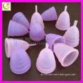 Professional factory heavy flow reusable medical grade silicone menstrual cup foldable